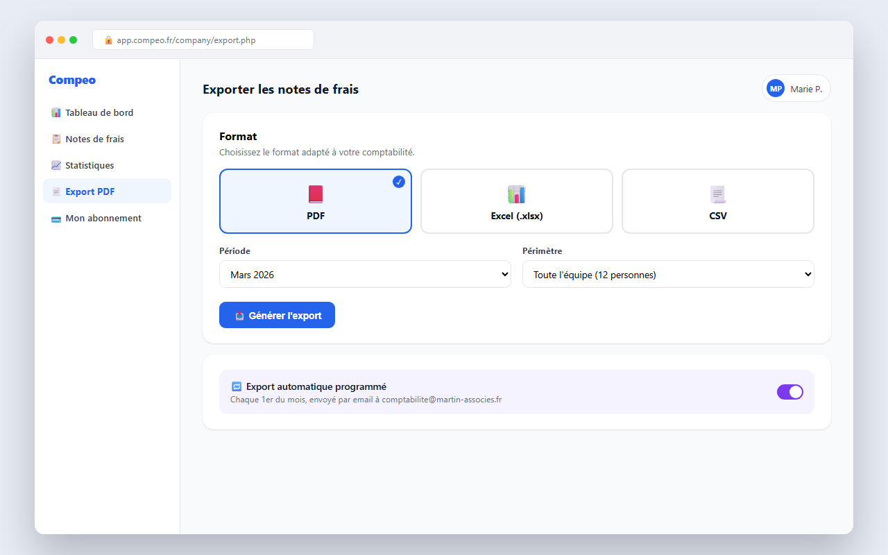 4. Exportez en un clic
